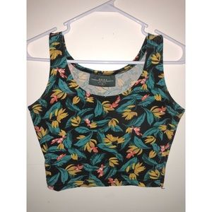 Vintage Tropical Crop Top